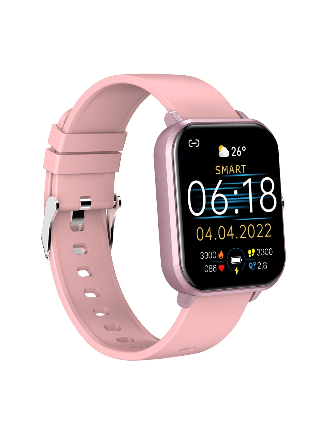 pTron Pulsefit Pro Bluetooth Calling Smartwatch with 1.69" Full Touch Screen - Pink Price in India