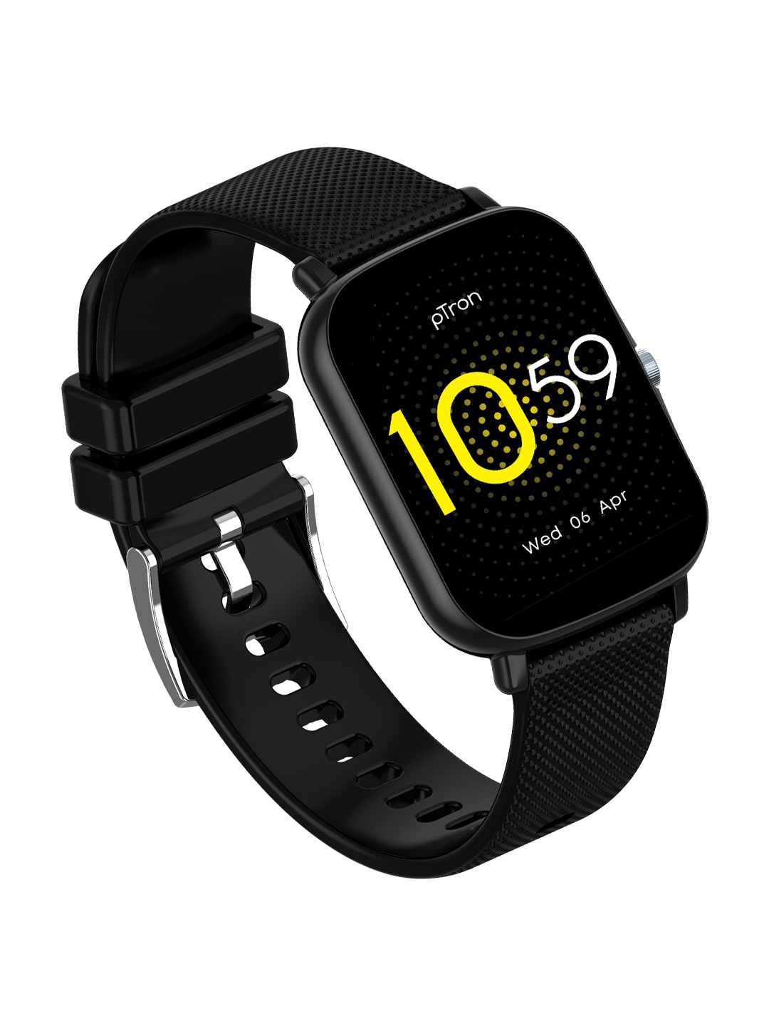pTron Pulsefit F21+ Fitness Smartwatch with 1.7" Full Touch Screen & IP68 - Black Price in India