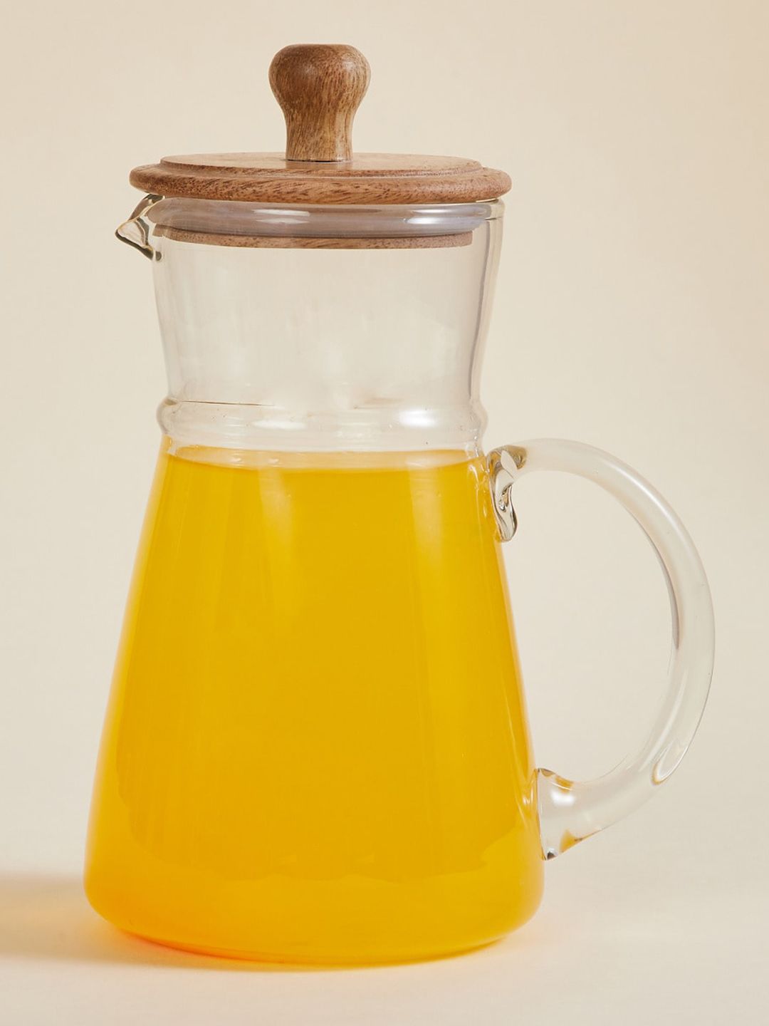 Home Centre Transparent Mirage Glass Pitcher With Wooden Lid Price in India