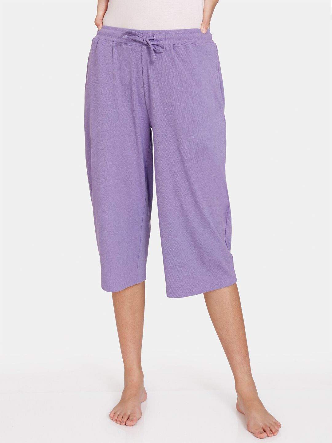 Zivame Women Purple Lounge Capris Price in India