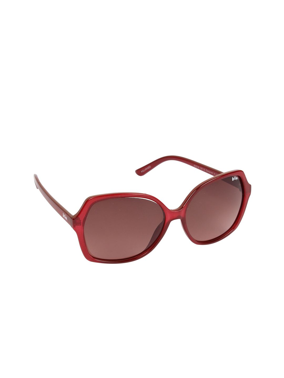 Lee Cooper Women Brown Lens & Red Square Sunglasses with Polarised Lens LC9164NTPOL Price in India