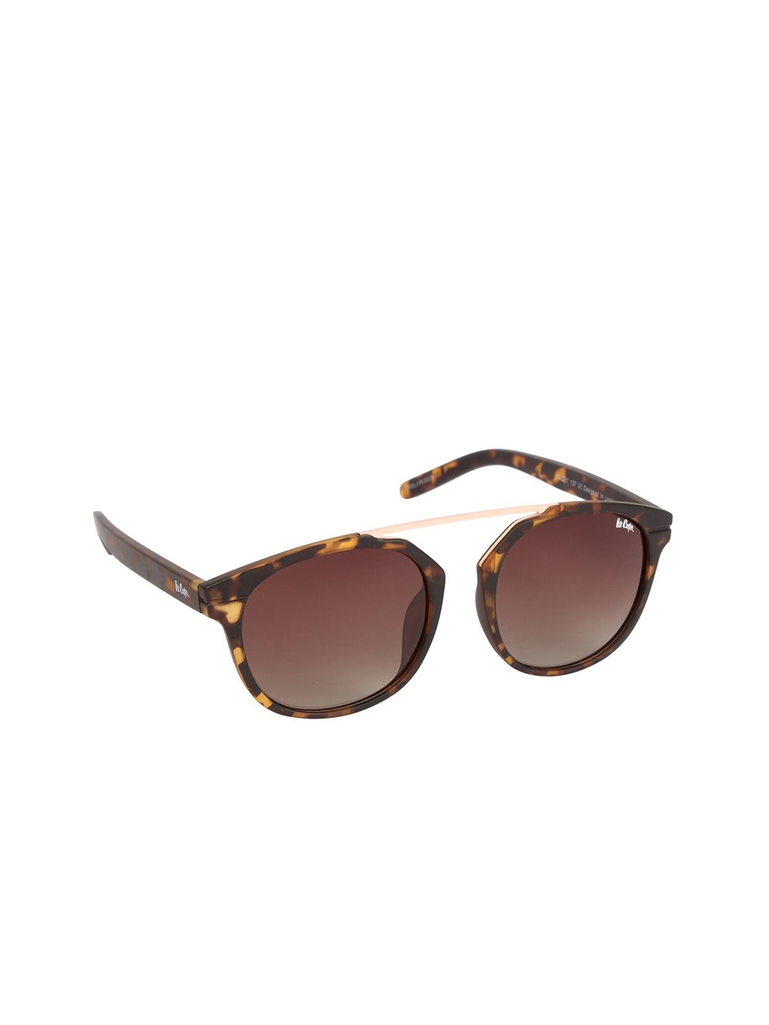 Lee Cooper Unisex Brown Lens & Brown Round Sunglasses with Polarised Lens LC9162NTBPOL Price in India
