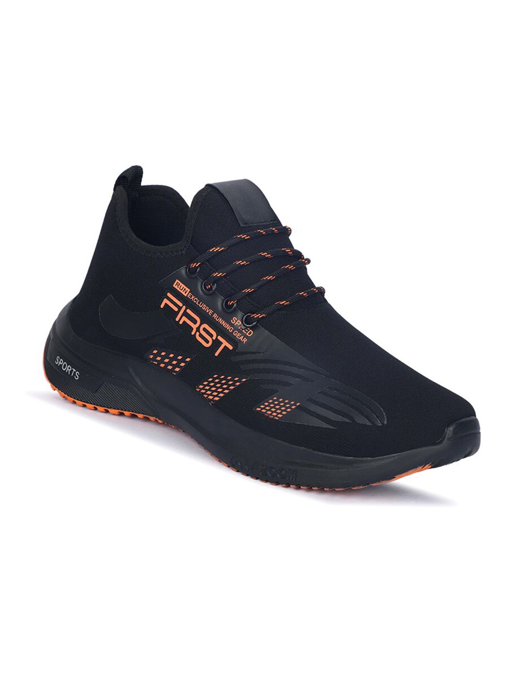 WIN9 Men Black Mesh Walking Non-Marking Shoes