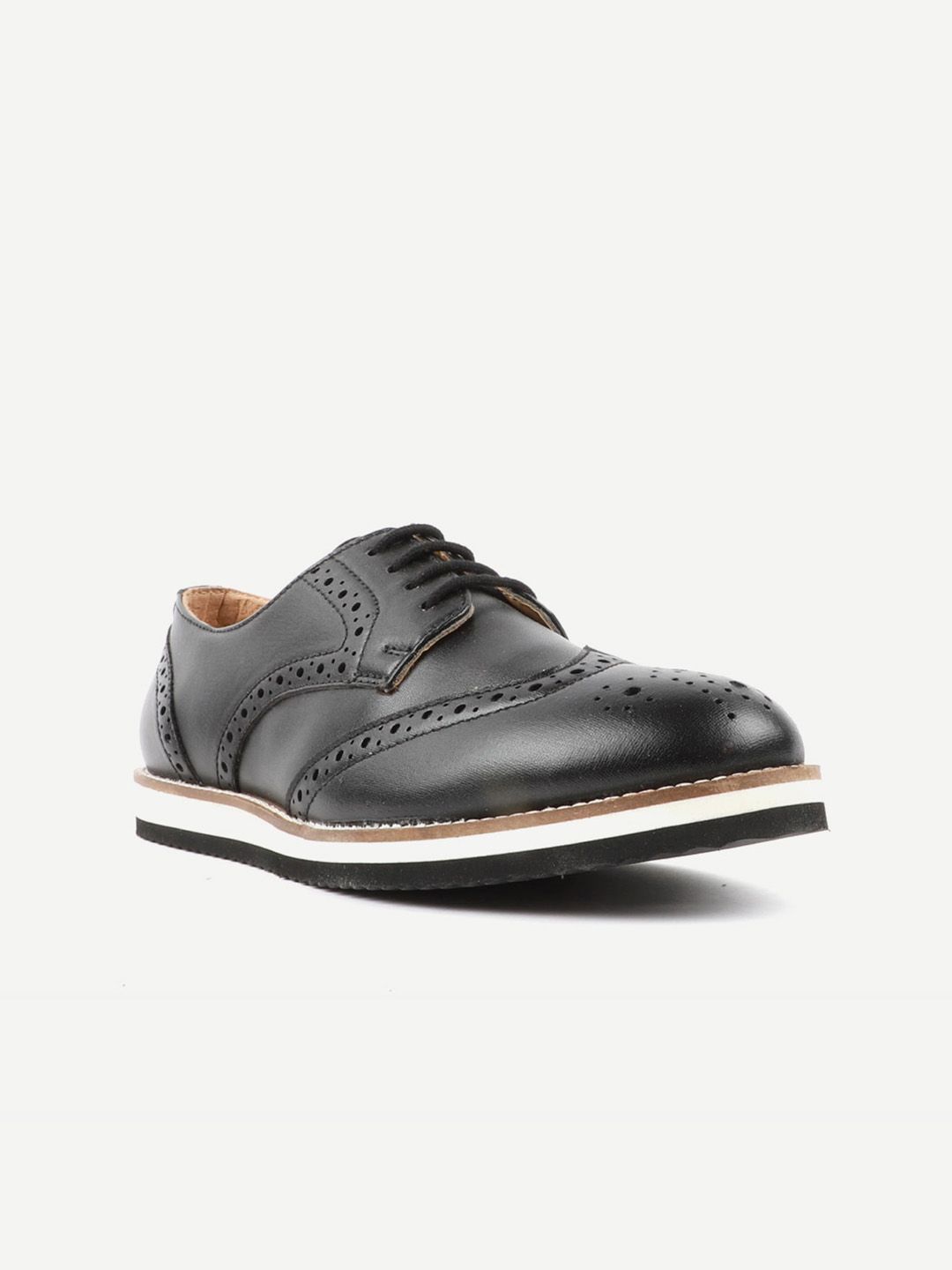 Carlton London Women Black Perforations Brogues Price in India