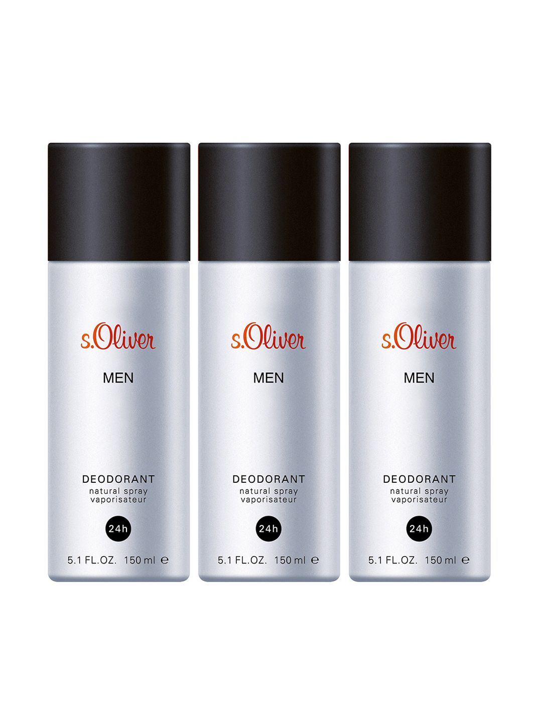 s.Oliver Set of 3 Men Deodorant Spray 150 ml each