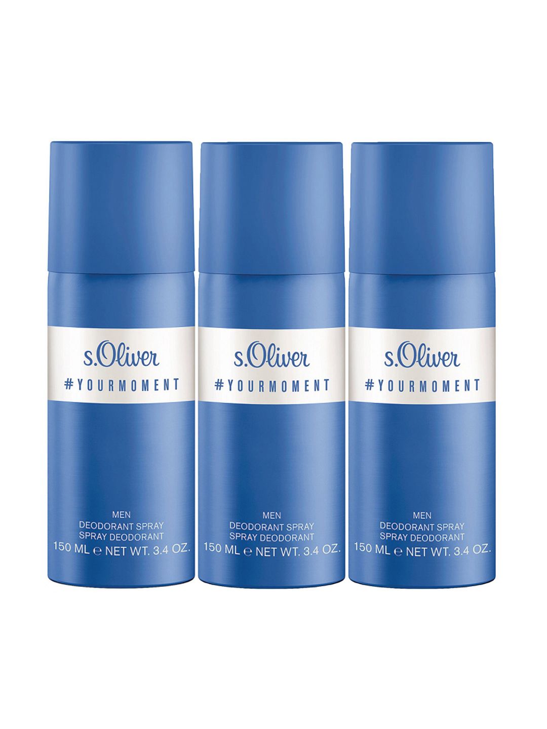 s.Oliver Men Set of 3 Your Moment Deodorant Spray 150 ml each