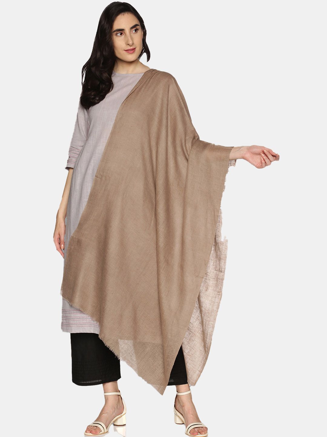 MECRAAZ Women Beige Stole Price in India