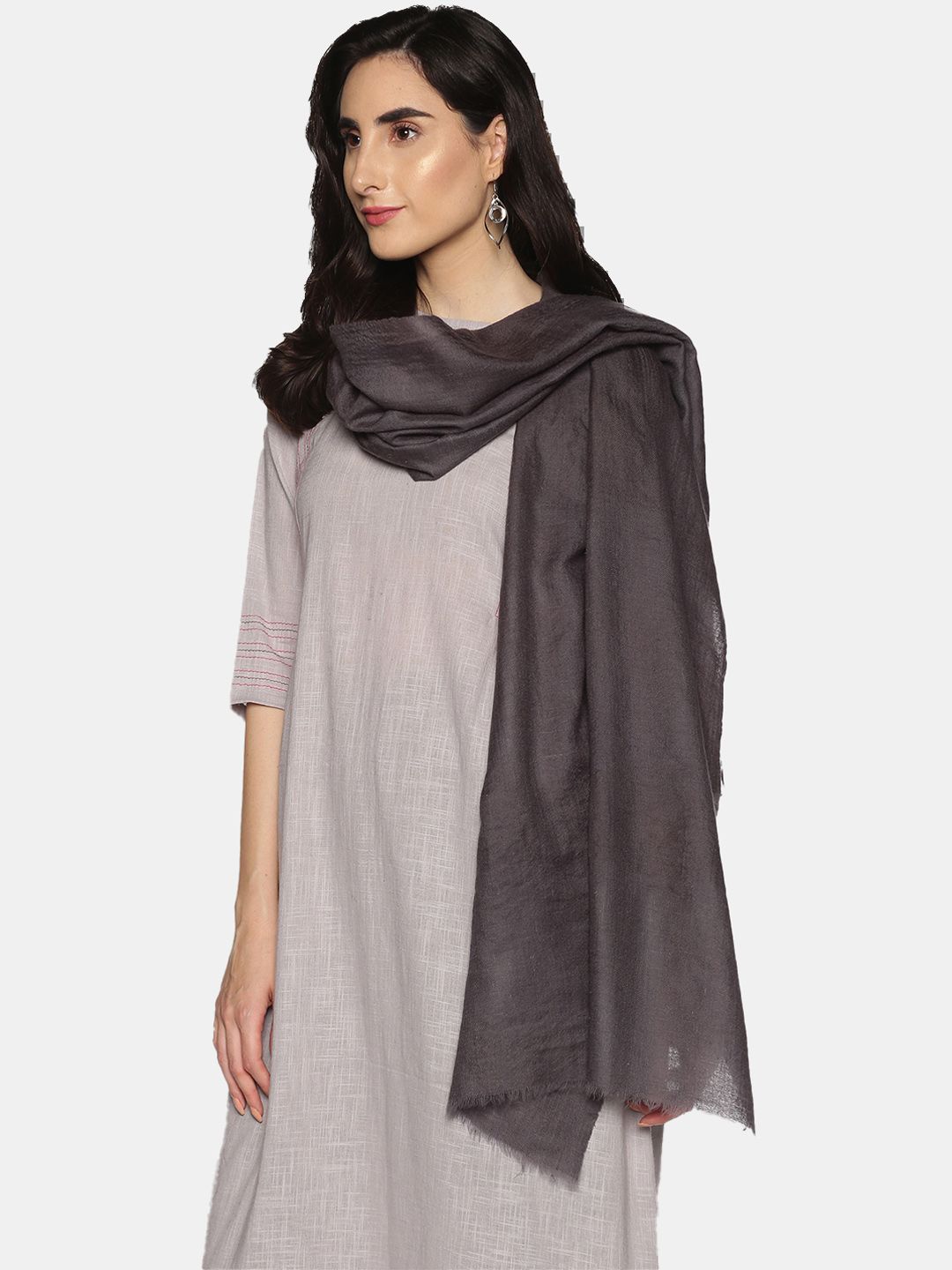 MECRAAZ Women Grey Stole Price in India