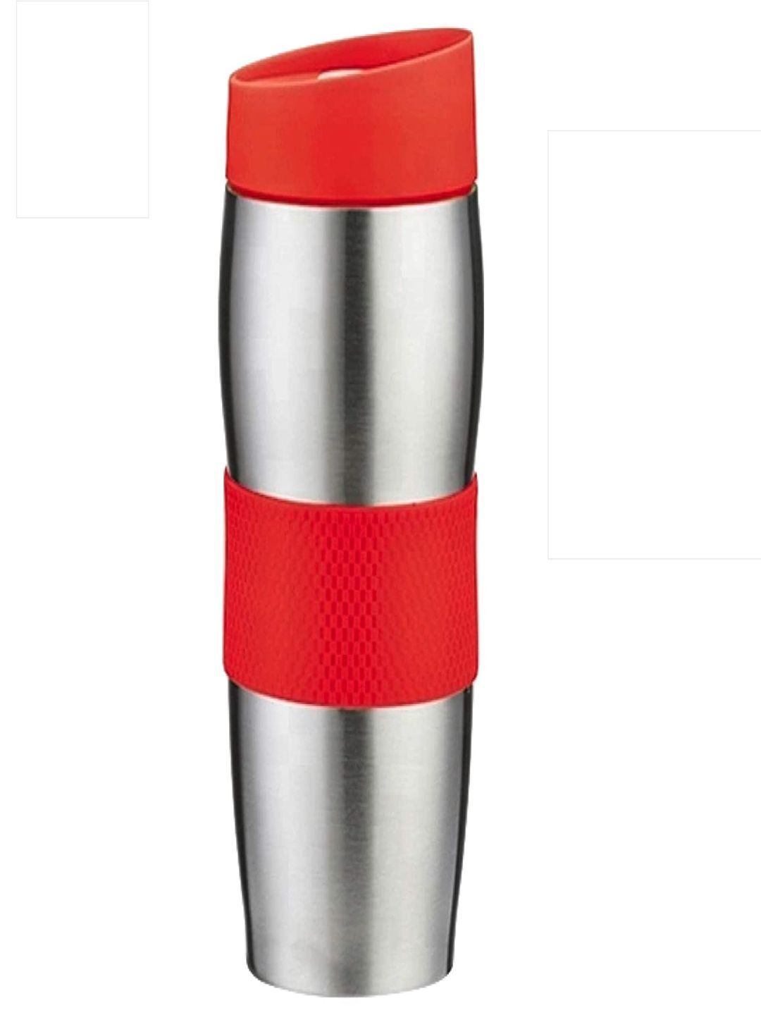 Frabble8 Red & Silver-Toned Vacuum Insulated Travel Stainless Steel Flask Mug 380 ml Price in India