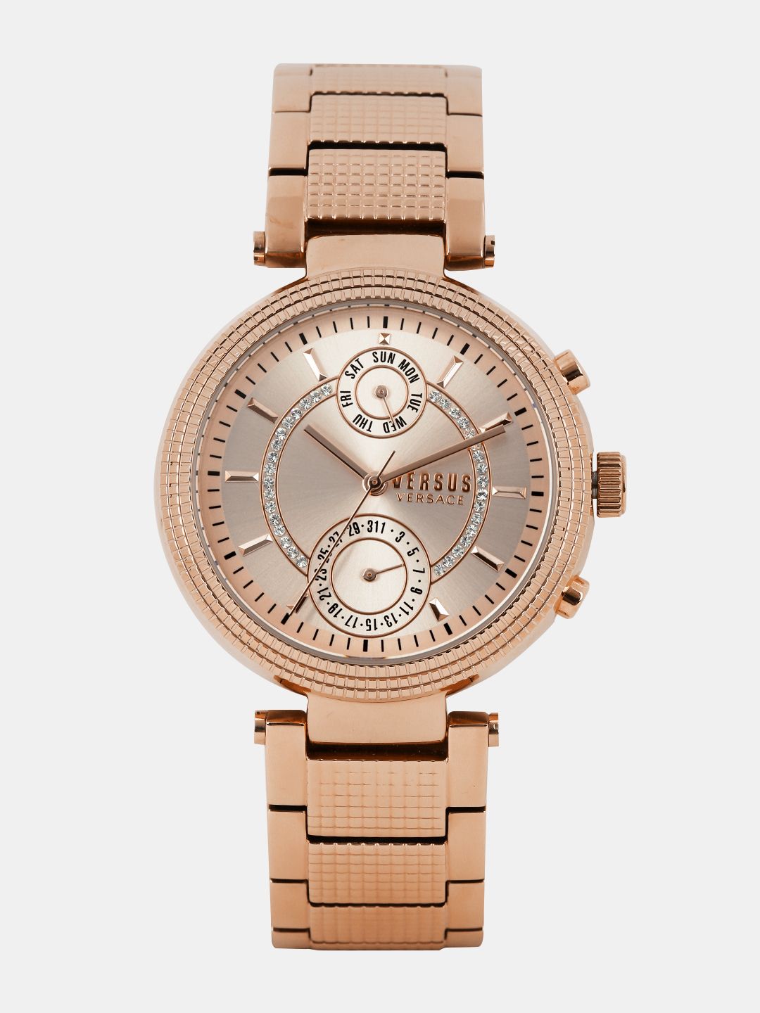 Versus Versace Women\'s Rose Goldtone Stainless Steel & Leather Strap Watch Versus Versace 34MM Rose Goldtone Stainless Steel & Crystal  main image 2