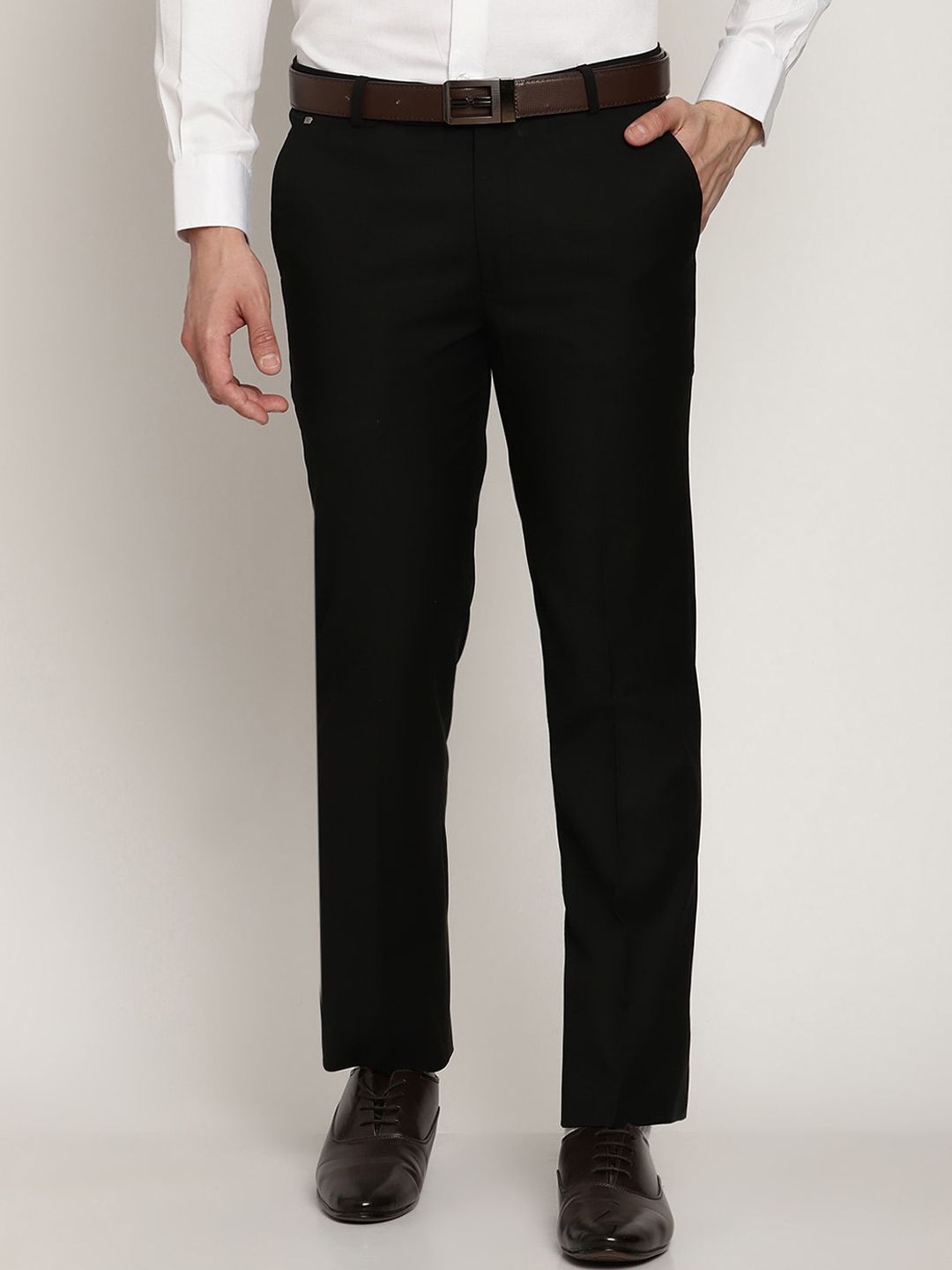 Cantabil Men Black Trousers