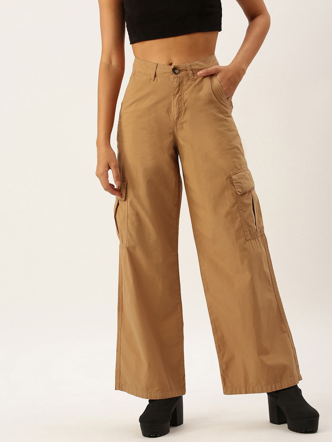 FOREVER 21 Women Brown Trousers Price in India
