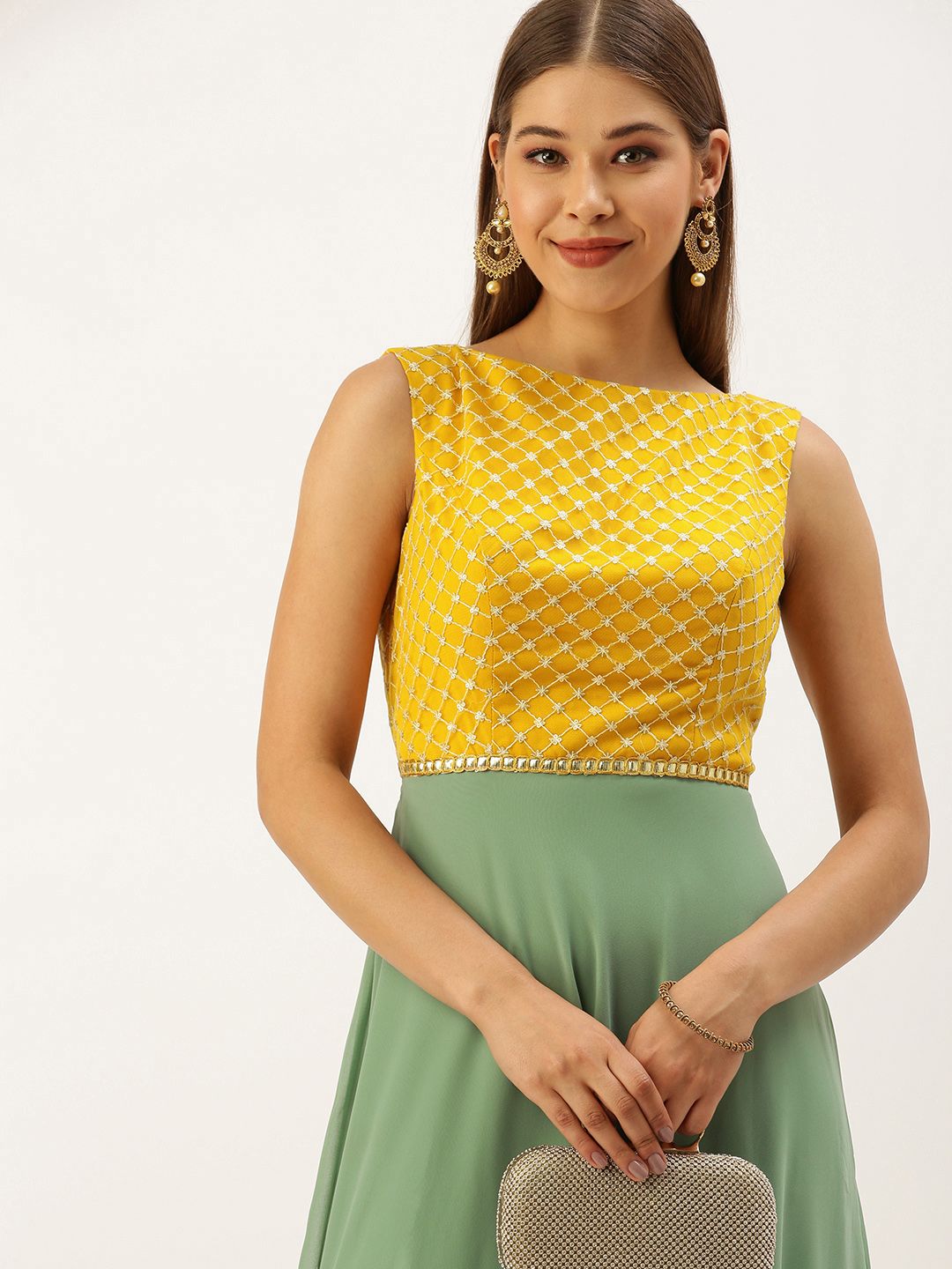 Buy Ethnovog Women Green Mustard Yellow Embroidered Ethnic Maxi Dress - Ethnic Dresses for Women 18069108 | Myntra Buy Ethnovog Women Green Mustard Yellow Embroidered Ethnic Maxi Dress - Ethnic Dresses for Women 18069108 | Myntra
