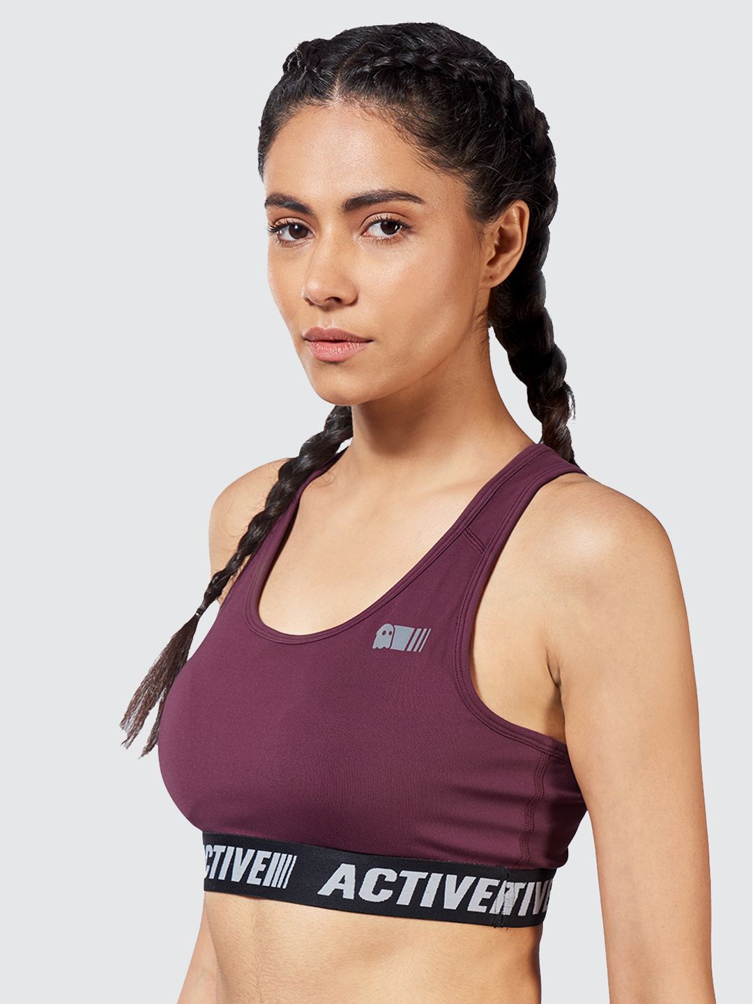 The Souled Store Burgundy Training & Gym Workout Bra Price in India
