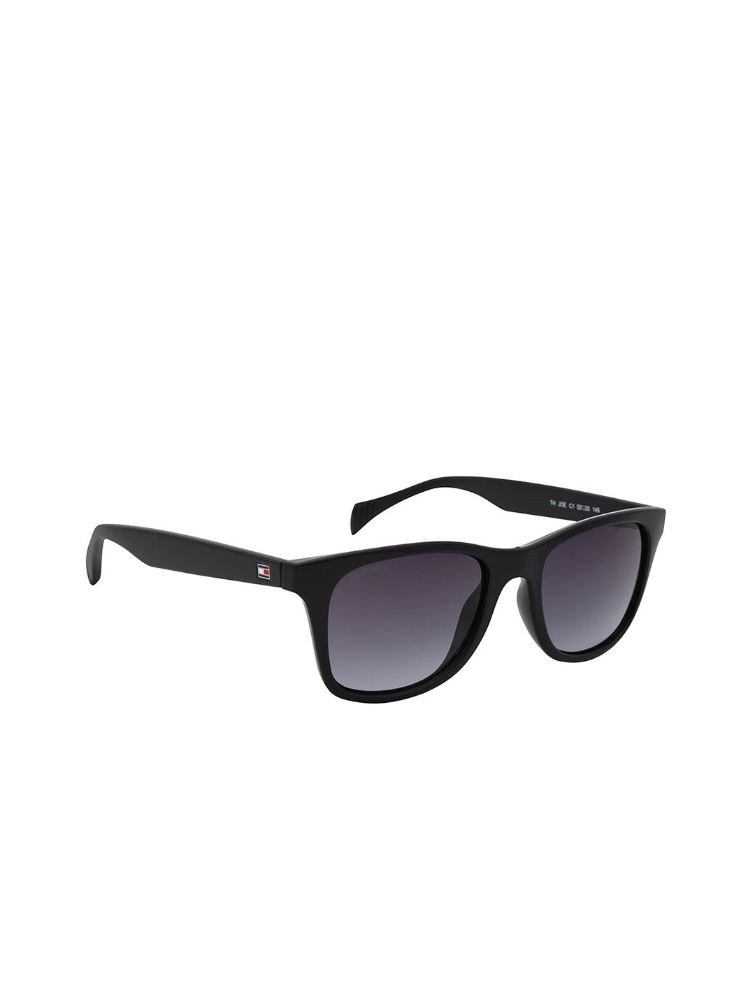 Tommy Hilfiger Grey Lens & Black Wayfarer Sunglasses with UV Protected Lens TH Joe C1 52 S Price in India