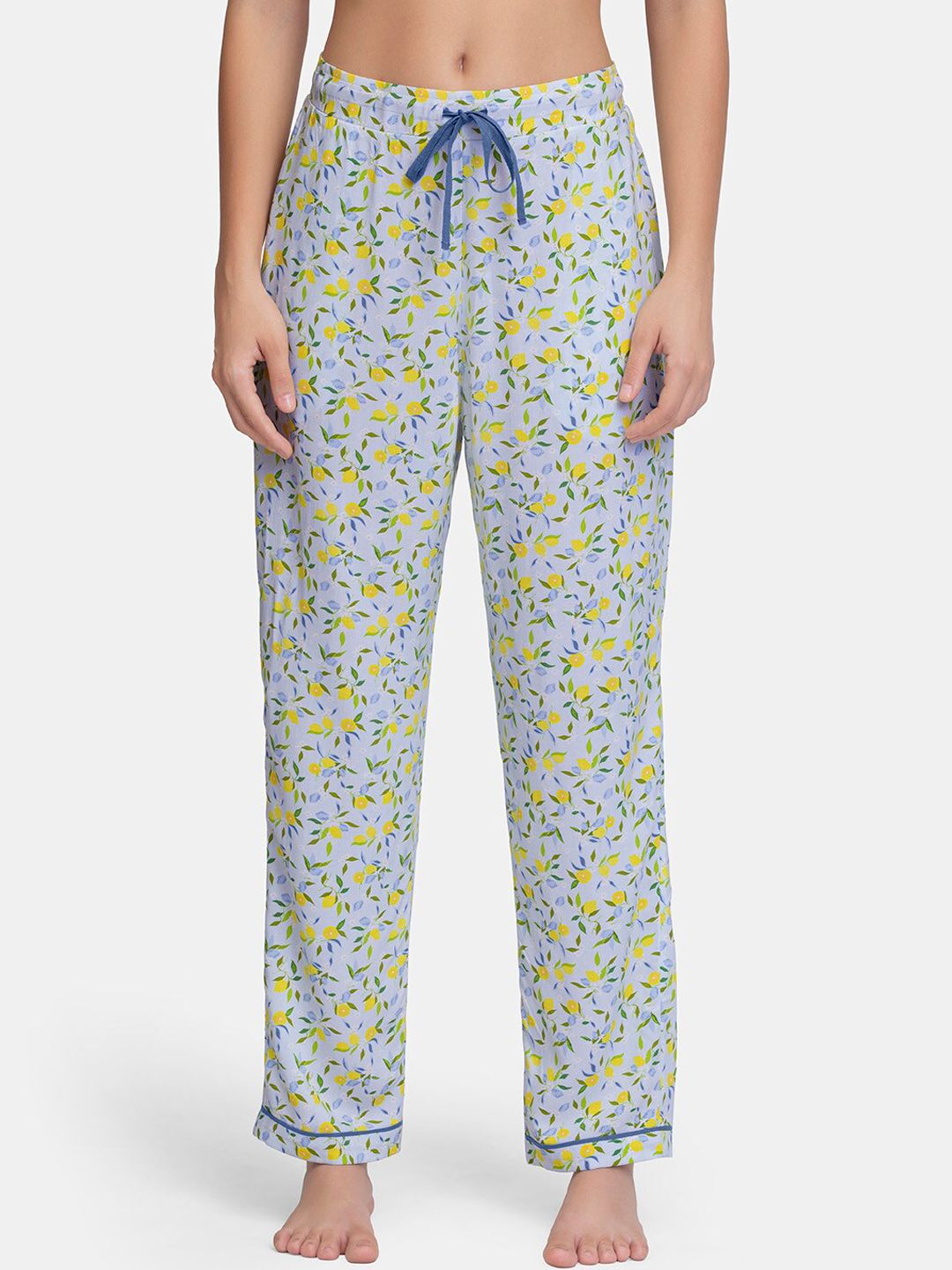 Amante Women Blue Floral Printed Lounge Pants Price in India