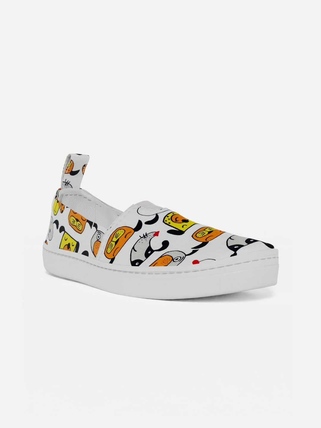 LOKAIT The Sneakers Company Women White Woven Design Slip-On Sneakers Price in India