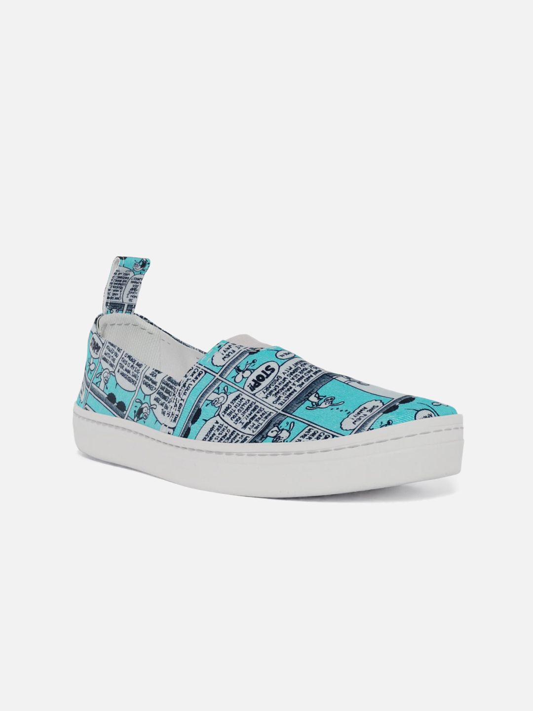 LOKAIT The Sneakers Company Women Blue Printed Slip-On Sneakers Price in India