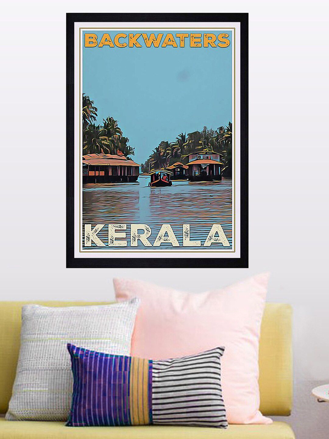 Gallery99 Multicoloured Kerala Texture Paper Framed Wall Hanging Price in India