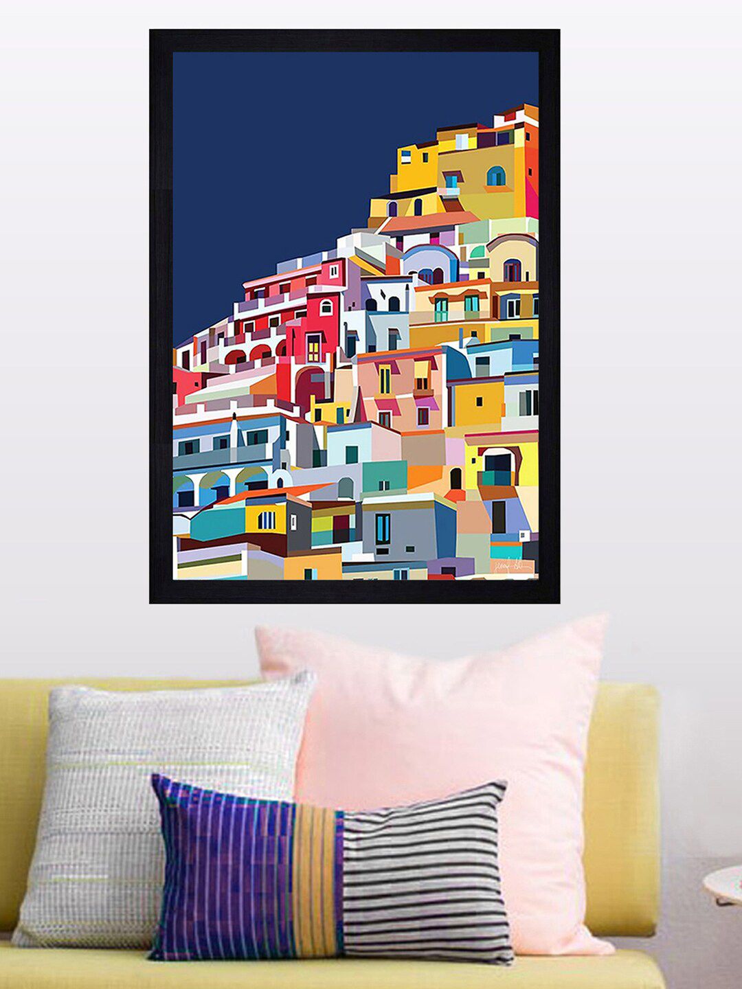 Gallery99 Multicolored Urban Living Landscape Texture Paper Framed Wall Art Price in India