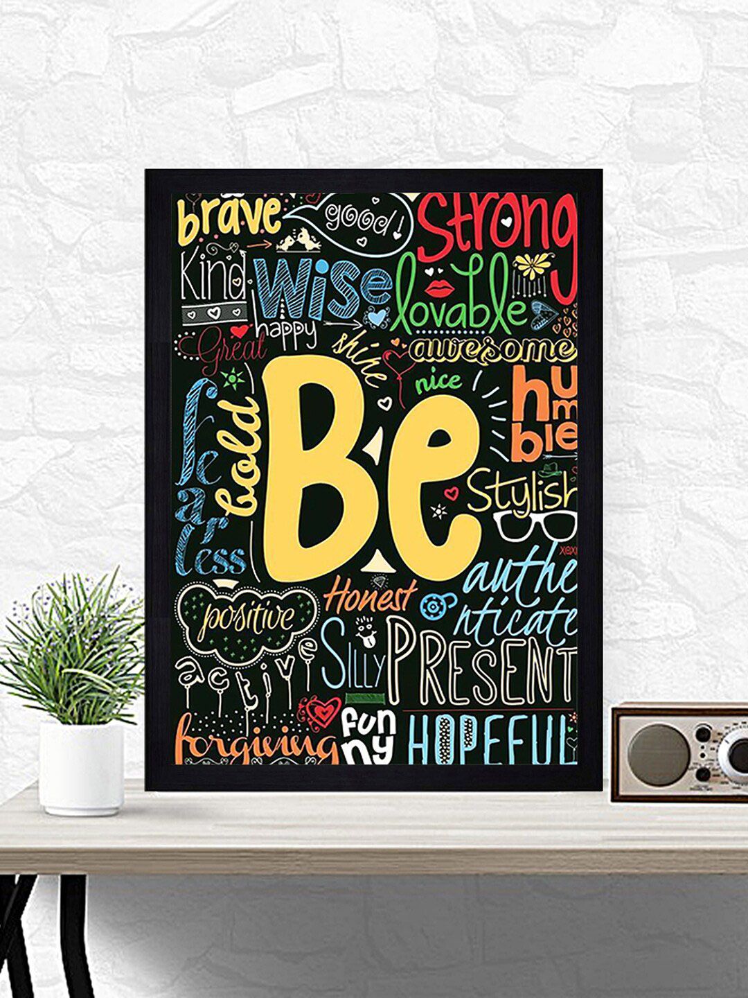 Athome by Nilkamal Black & White "Be" Wall Photo Frame Price in India