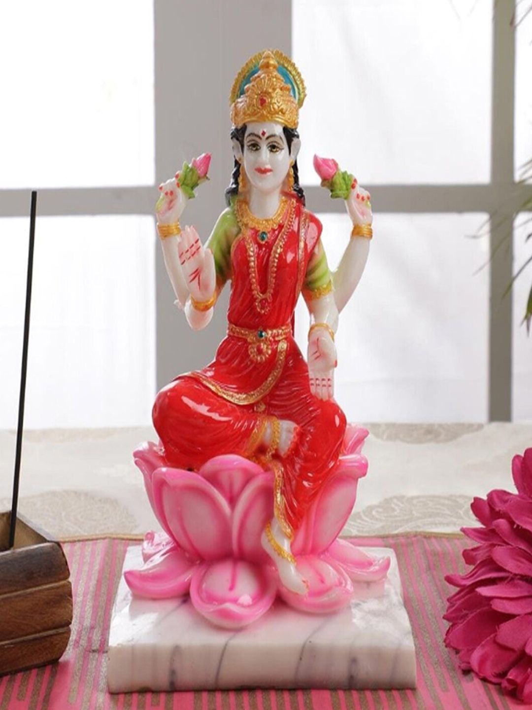 Gallery99 Multi-Coloured Goddess Mata Laxmi Marble Idol Showpieces Price in India