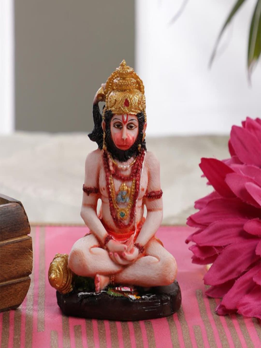 Gallery99 Orange & White Handpainted Lord Idol Showpiece Price in India