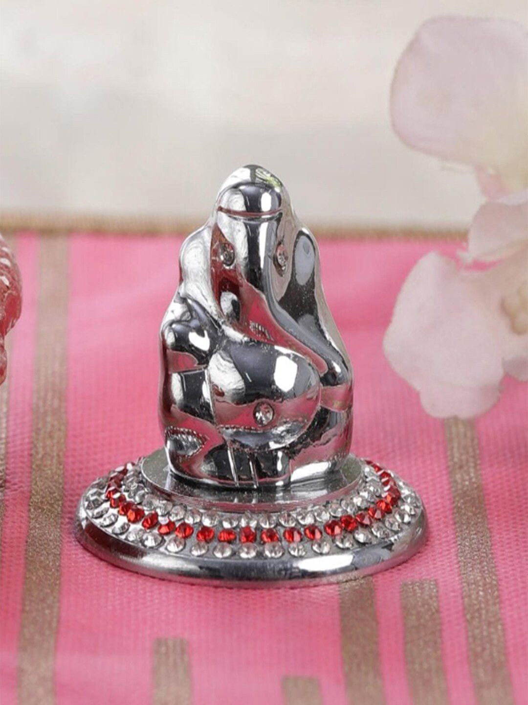 Gallery99 Silver-Toned Lord Ganpati Idol Showpiece Price in India