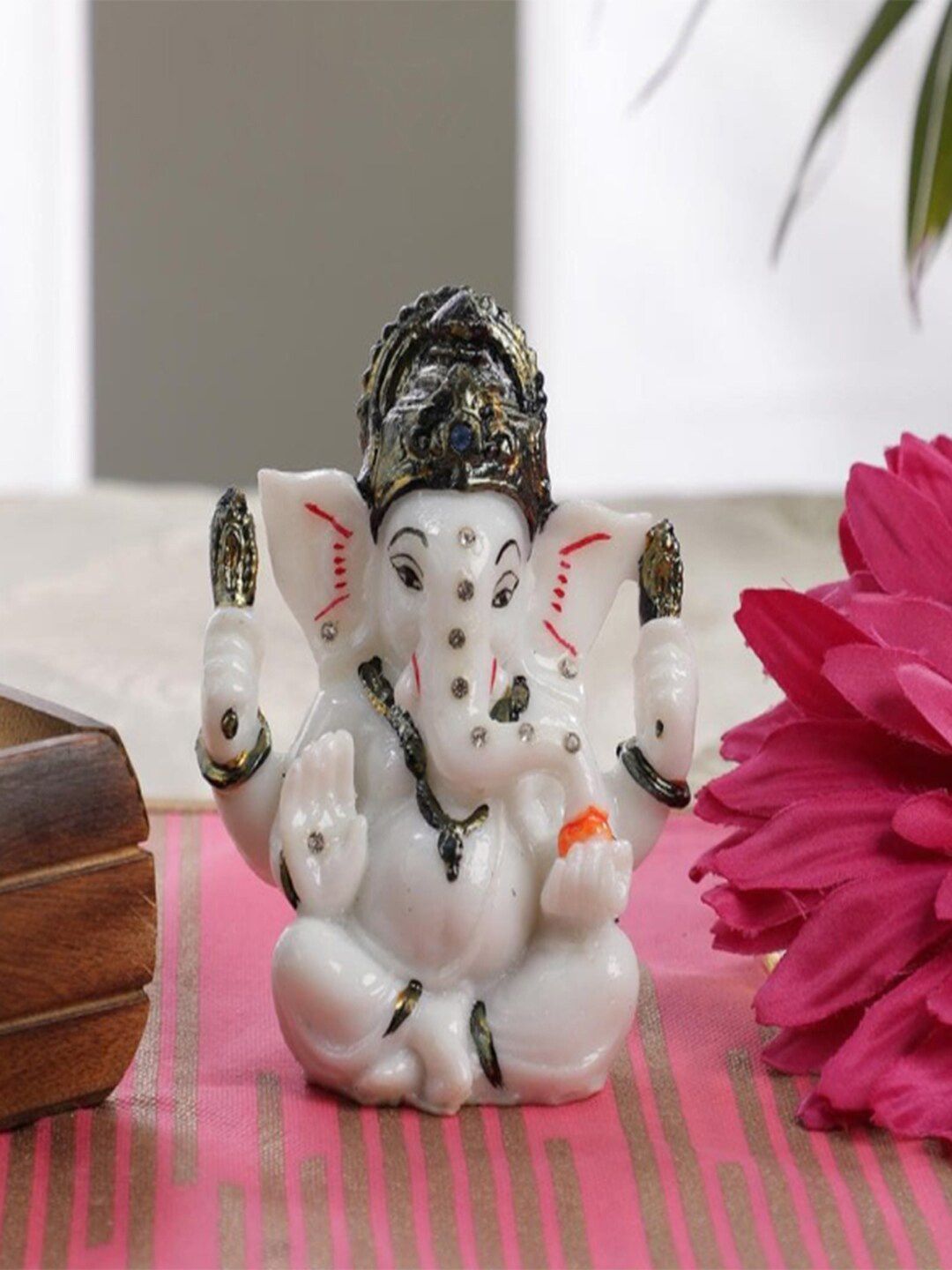 Gallery99 White Lord Ganpati Idol Showpiece Price in India