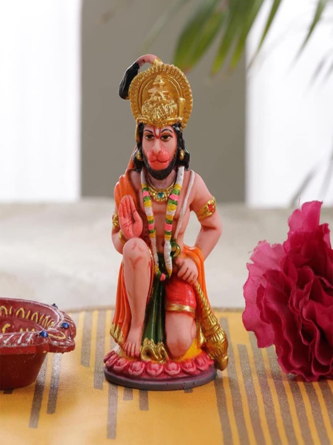 Gallery99 Pink & Green Lord Hanuman Idol Showpiece Price in India