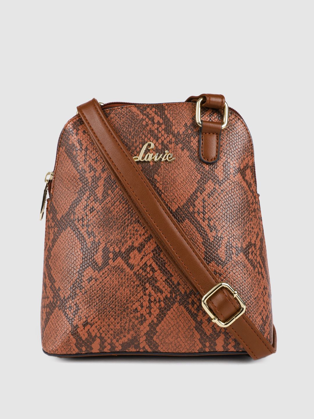 Lavie Brown Textured Sling Bag Price in India
