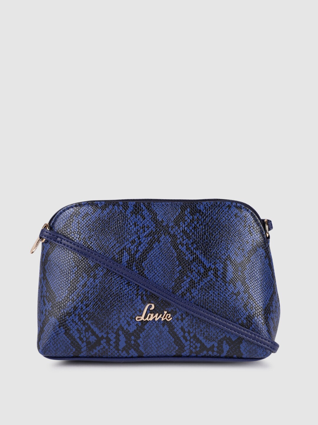 Lavie Blue Textured Structured Sling Bag Price in India