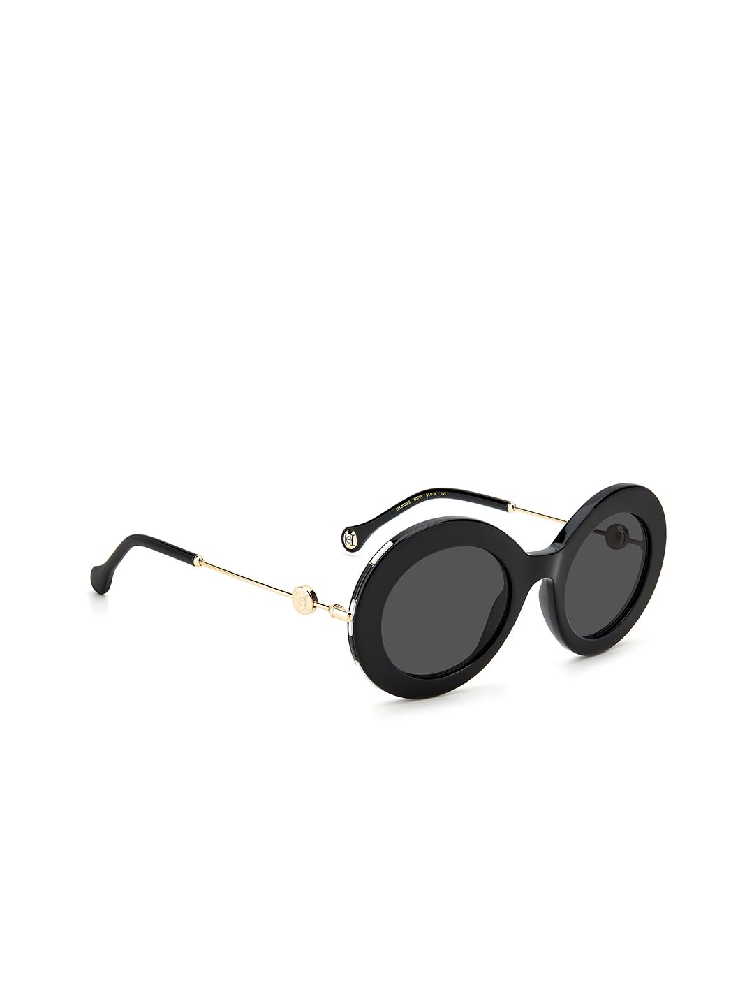 Carolina Herrera Women Grey Lens & Gold-Toned Round Sunglasses 20497780751IR Price in India