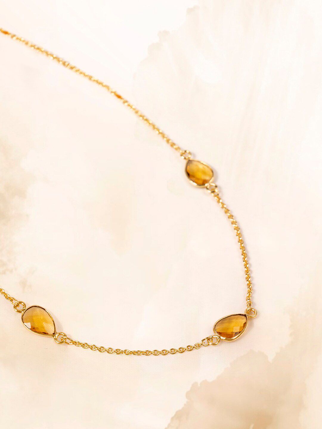 Mikoto by FableStreet Gold-Plated & Yellow Brass Necklace Price in India