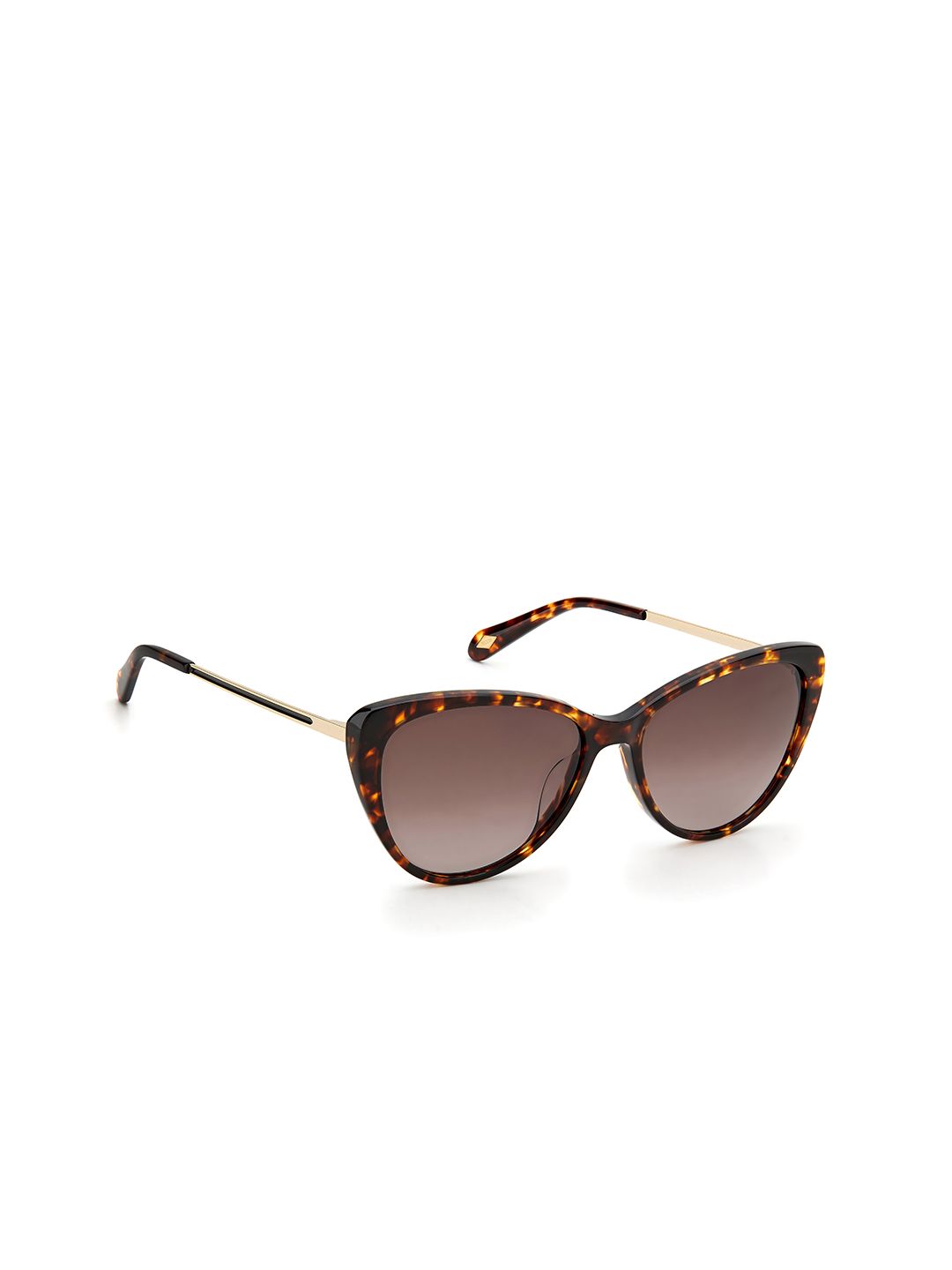 Fossil Women Brown Cateye Sunglasses with UV Protected Lens Price in India