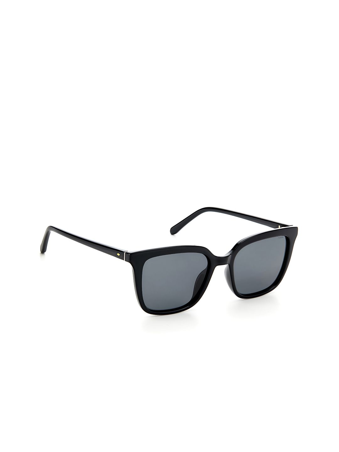 Fossil Women Grey Lens & Black Wayfarer Sunglasses with Polarised & UV Lens 2037622O553M9 Price in India