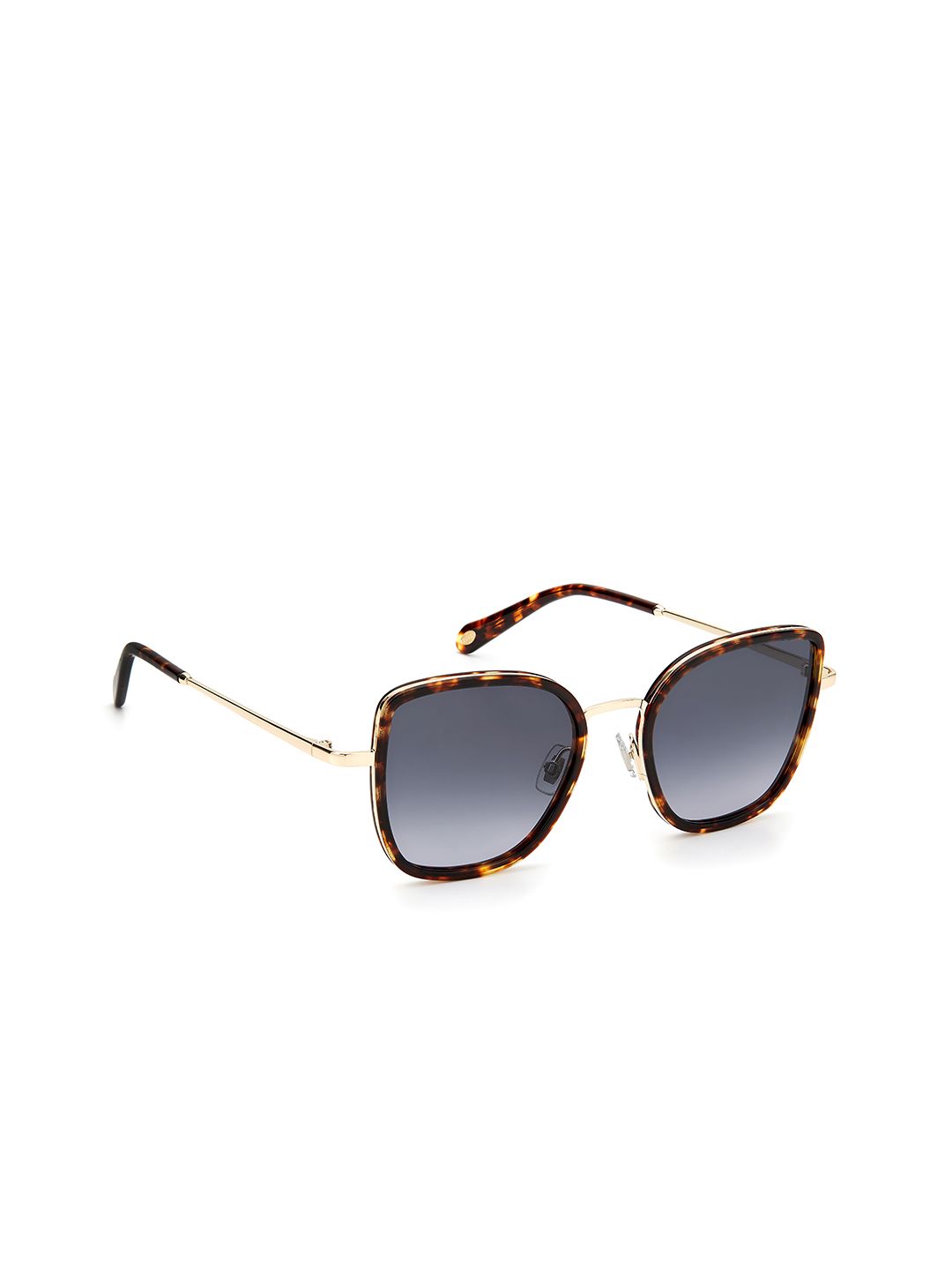 Fossil Women Grey Lens & Gold-Toned Cateye Sunglasses with UV Protected Lens 2033363YG519O Price in India