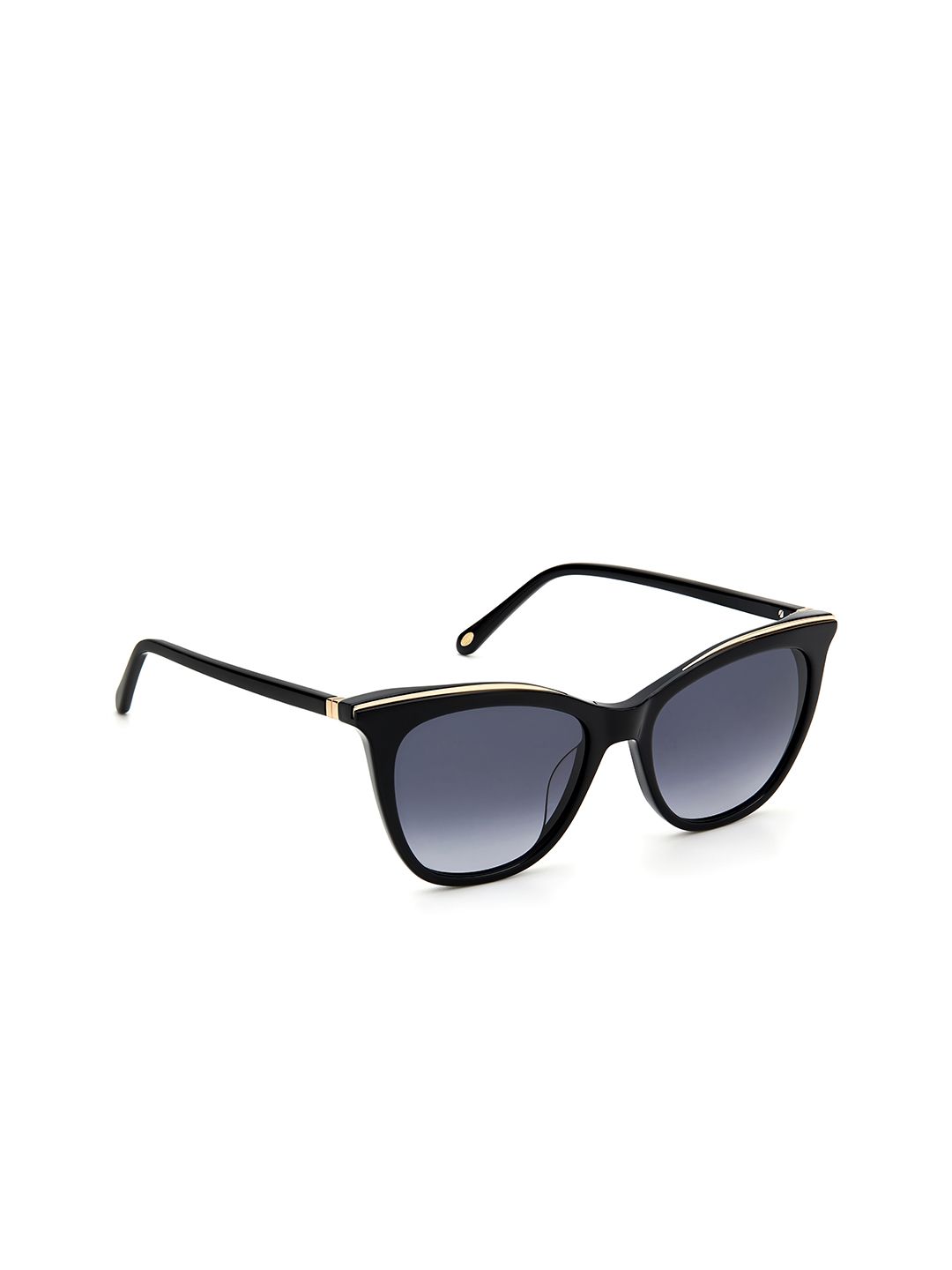 Fossil Women Grey Lens & Black Cateye Sunglasses with UV Protected Lens 203333807529O Price in India