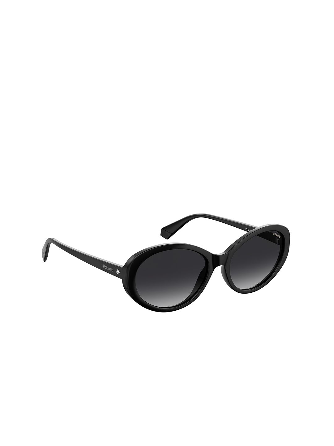 Polaroid Women Grey & Black Oval Sunglasses Price in India