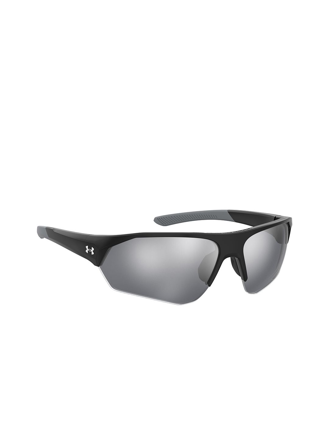 UNDER ARMOUR Unisex Mirrored Lens & Black Sports Sunglasses with UV Protected Lens