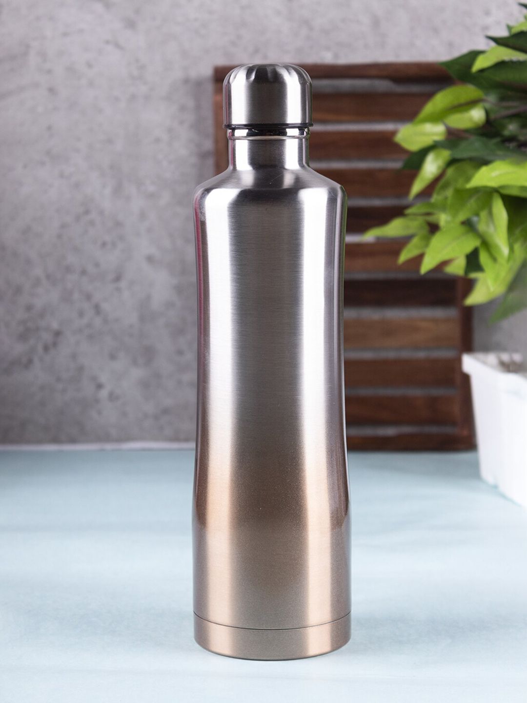 MARKET99 Silver-Toned Double Wall Stainless Steel Water Bottle Price in India