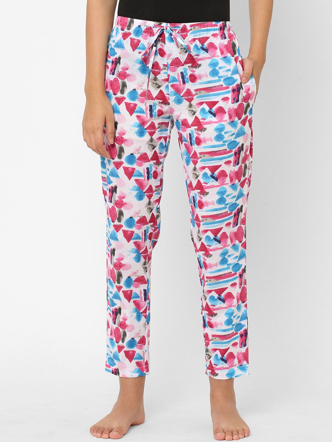 URBAN SCOTTISH Women Pink Printed Lounge Pant Price in India