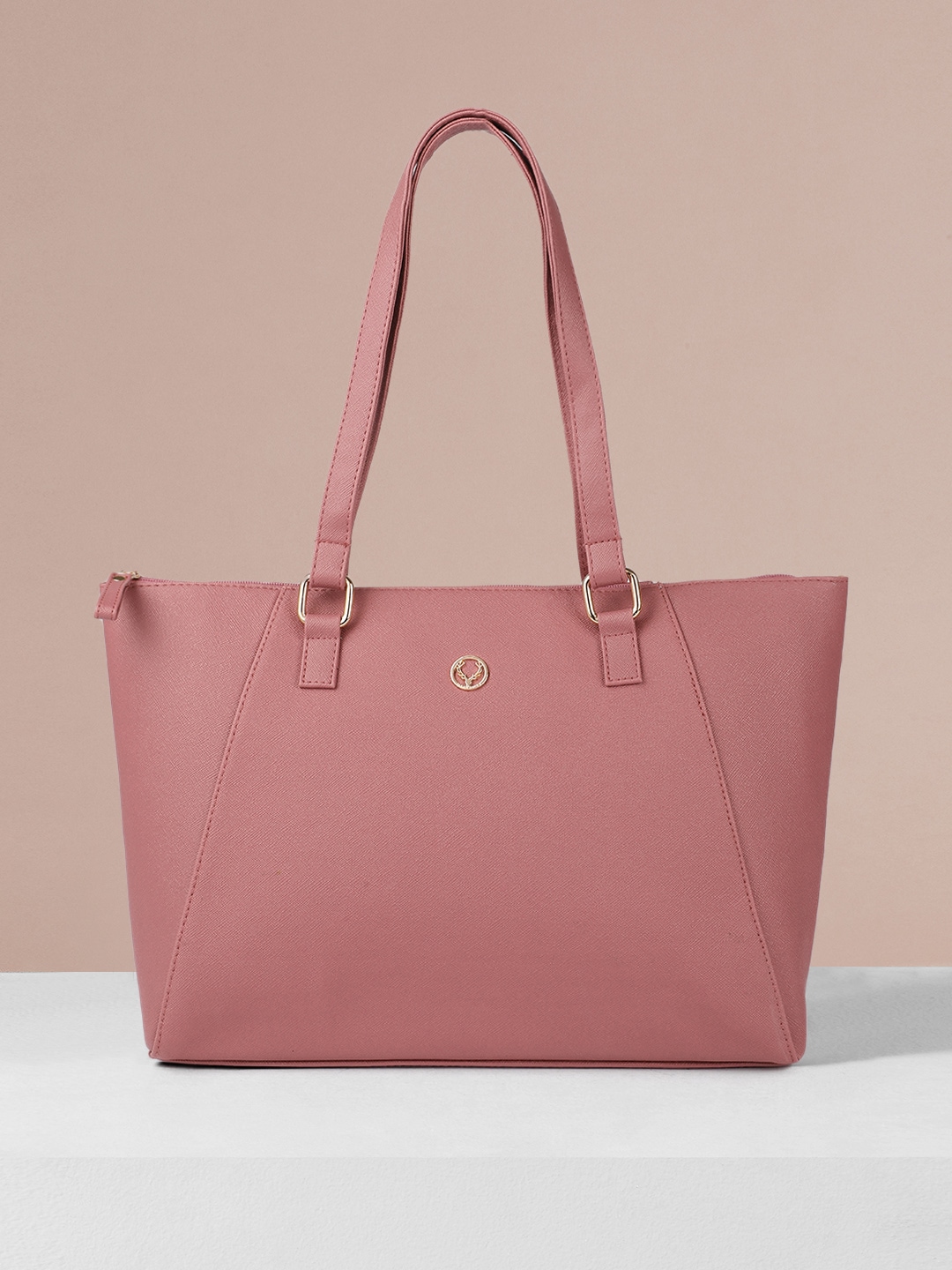 Allen Solly Pink Textured Structured Shoulder Bag Price in India