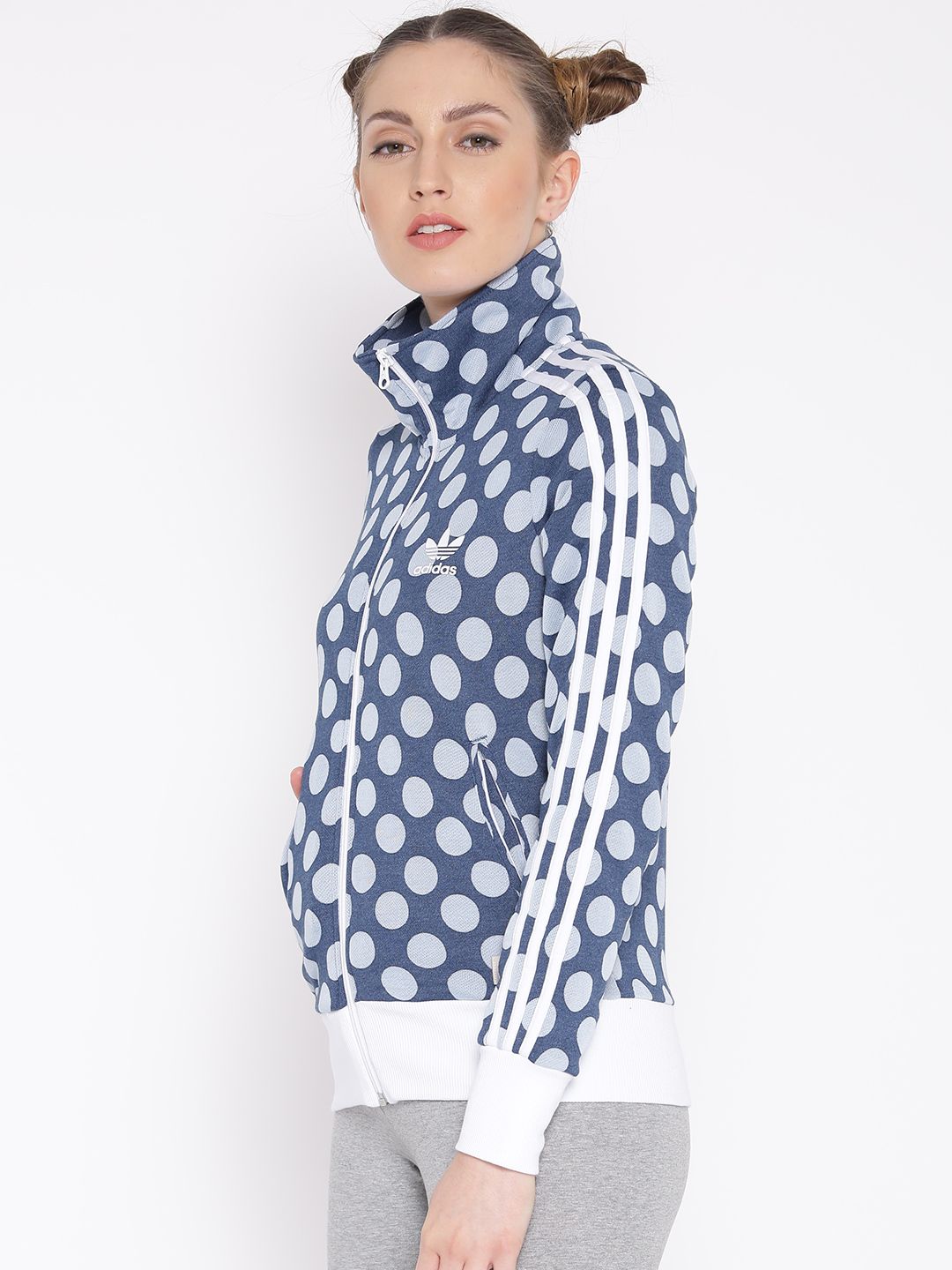 Buy ADIDAS Originals Blue FIREBIRD TT Polka Dot Print Sporty