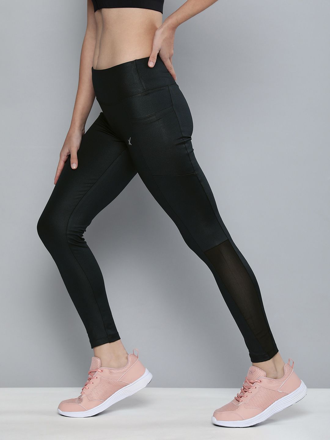 HRX By Hrithik Roshan Women Black Running Rapid-Dry Technology Tights Price in India