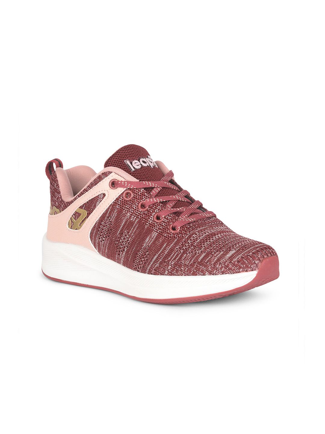 Liberty Women Maroon Mesh Running Non-Marking Shoes Price in India