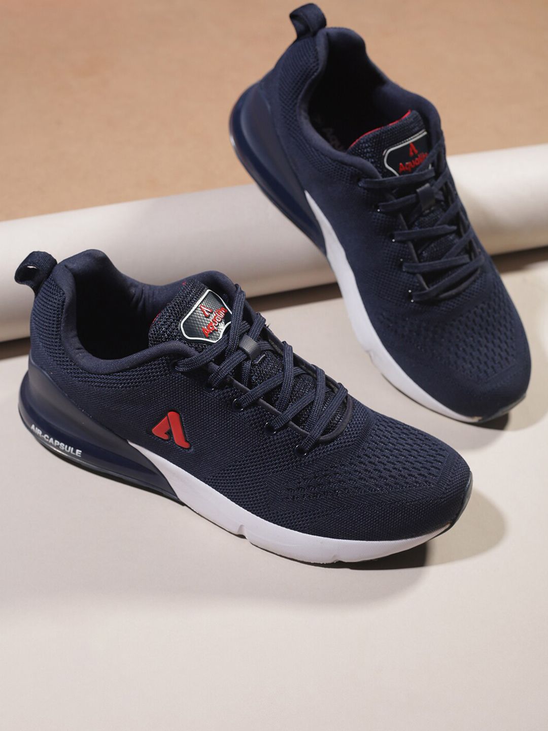 Aqualite Men Blue Mesh Walking Non-Marking Shoes