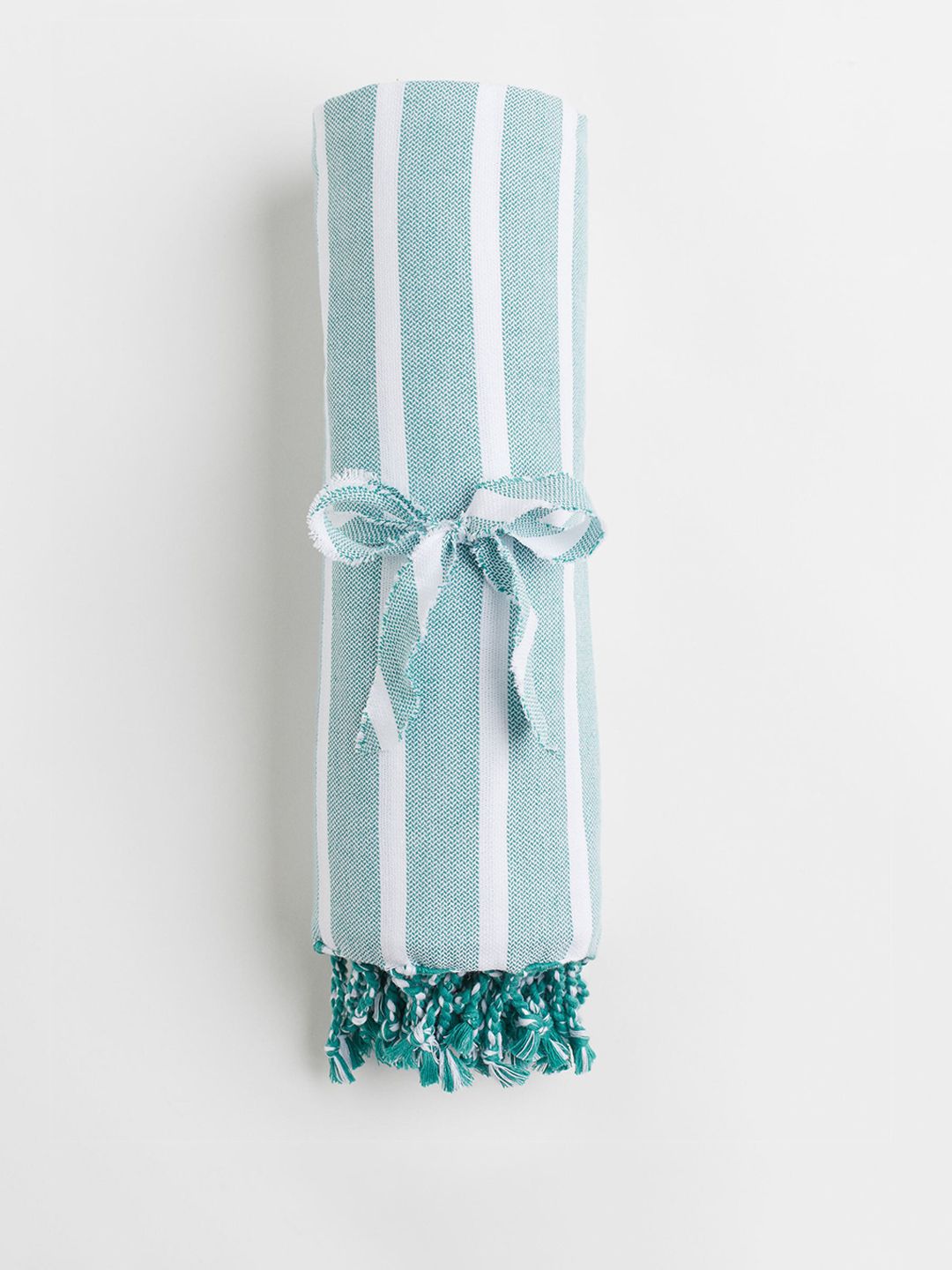 H&M Turquoise Blue Large Cotton Beach Towel Price in India