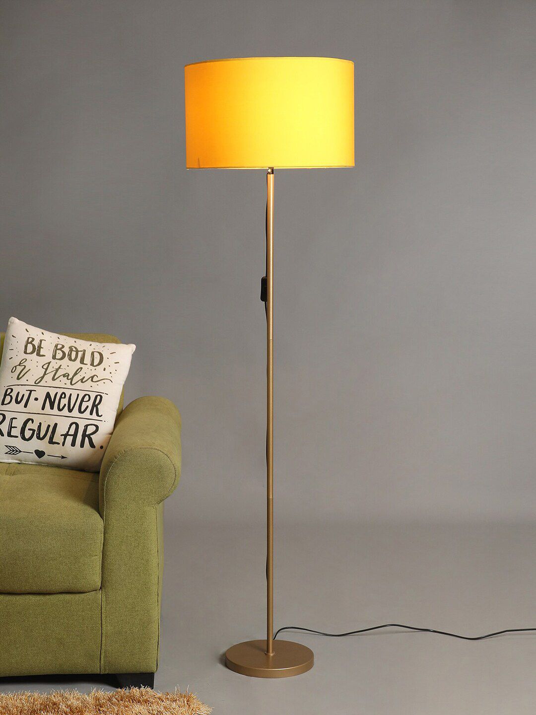 SANDED EDGE Orange Metal Floor Lamp Price in India