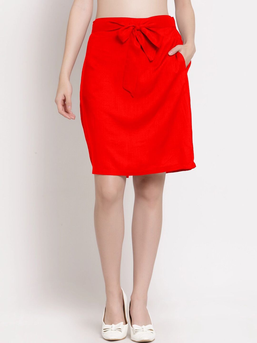 PATRORNA Women Red Skirts